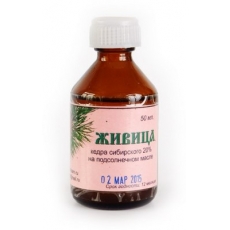 Живица кедровая 20 % на подсолнечном масле, 50 мл.