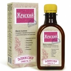 Эликсир "Женский", масло льняное, 200 мл.