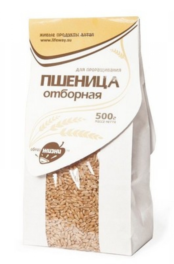 Пшеница отборная для проращивания, 500 г.